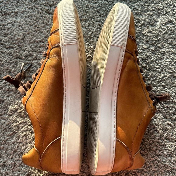 MAGNANNI Burnished Leather Lace-Up Sneakers Mens Size 8 - Picture 9 of 10